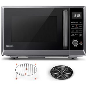Forno Micro-ondas de Bancada TOSHIBA Combo 8 em 1 com Convecção Grill Modo de Remoção de Odor Prateleira Giratória