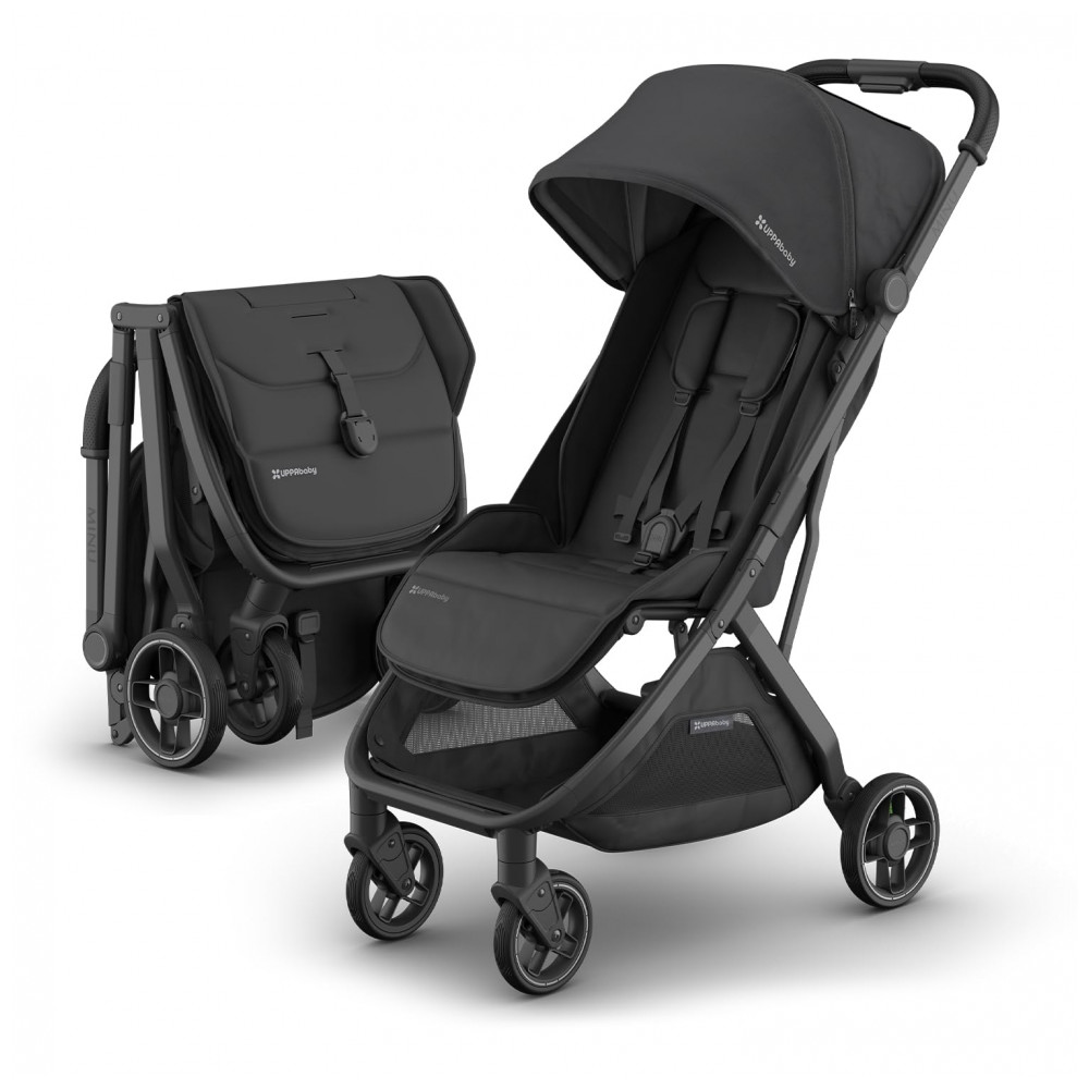 Carrinho UPPAbaby Minu V3 Jake Cinza Carvão Design Leve e Compacto Dobrável com Uma Mão Desde o Nascimento Compatível com Assentos