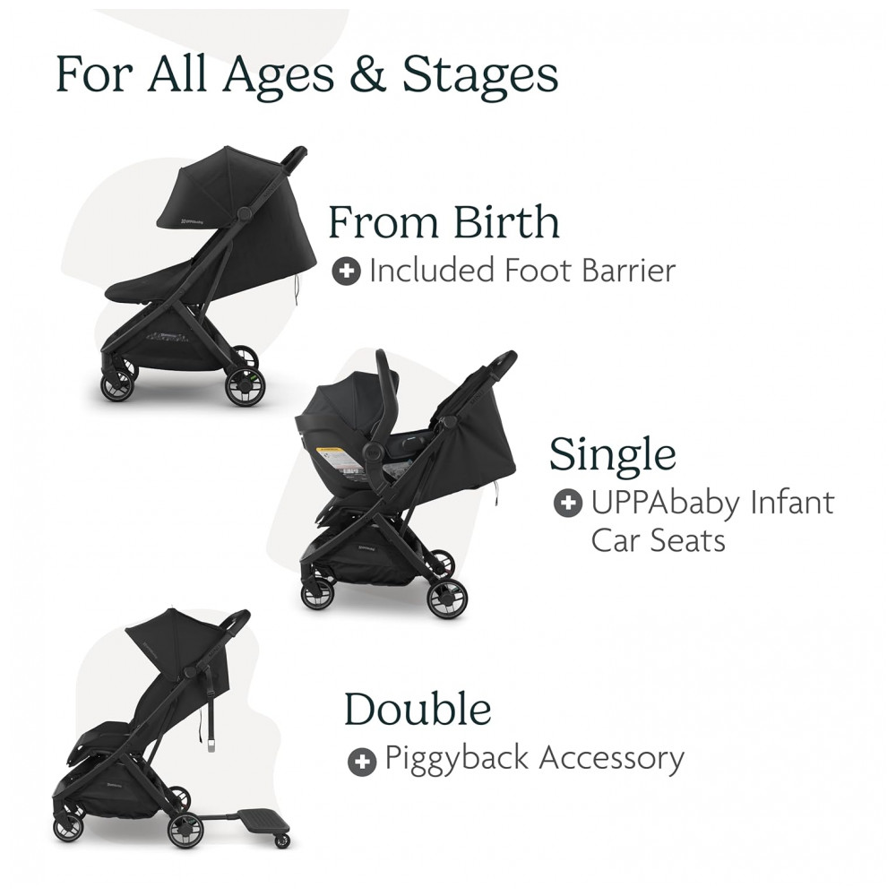 Carrinho UPPAbaby Minu V3 Jake Cinza Carvão Design Leve e Compacto Dobrável com Uma Mão Desde o Nascimento Compatível com Assentos - Imagem 6