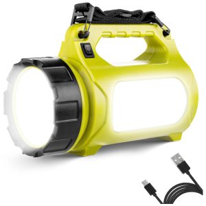 Lanterna D Super Brilhante 1000 Lúmens Super Brilhante D CREE Cabo USB LE 2 Amarelo