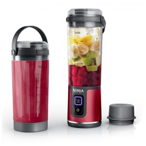 Liquidificador Portátil Ninja Blast Vermelho com 2 Copos 530 ml Tampa Antivazamento USB-C Sem Fio 74V