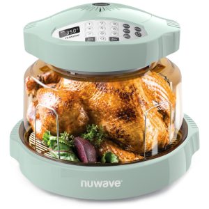 Panela Forno Infravermelho Elétrico com Temperaturas Ajustáveis 100 Predefinições e 50 Memória 110V 1500W Nuwave Verde