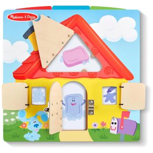 Quadro de Atividades Infantil de Madeira com Cartões de Dicas Explore e Aprenda de Forma Divertida Melissa & Doug e Blue’s Clues & You
