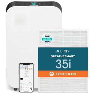 Purificador de Ar Alen BreatheSmart 35i com Filtro HEPA Fresh com Carbono Ideal para Controle de Odores e Redução de Fumaça em 465 a 929 m². Filtro