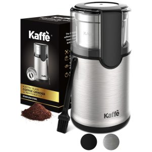 Moedor de Café Elétrico em Aço Inoxidável 110V 150W Kaffe Prata