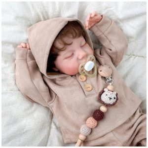 Bebê Recém-Nascido NewbornBoneca Realista BABESIDE Menino 43 cm Corpo Inteiro Vinil Correto Anatomicamente com Acessórios.