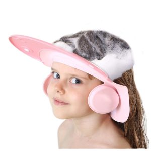 Chápeu Viseira Infantil Protetor de Olhos Hora do Banho AMTOOCH 00001 Rosa