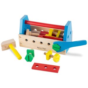 Kit Ferramentas de Construção em Madeira com 24 Peças para Crianças Acima de 3 Anos Melissa & Doug