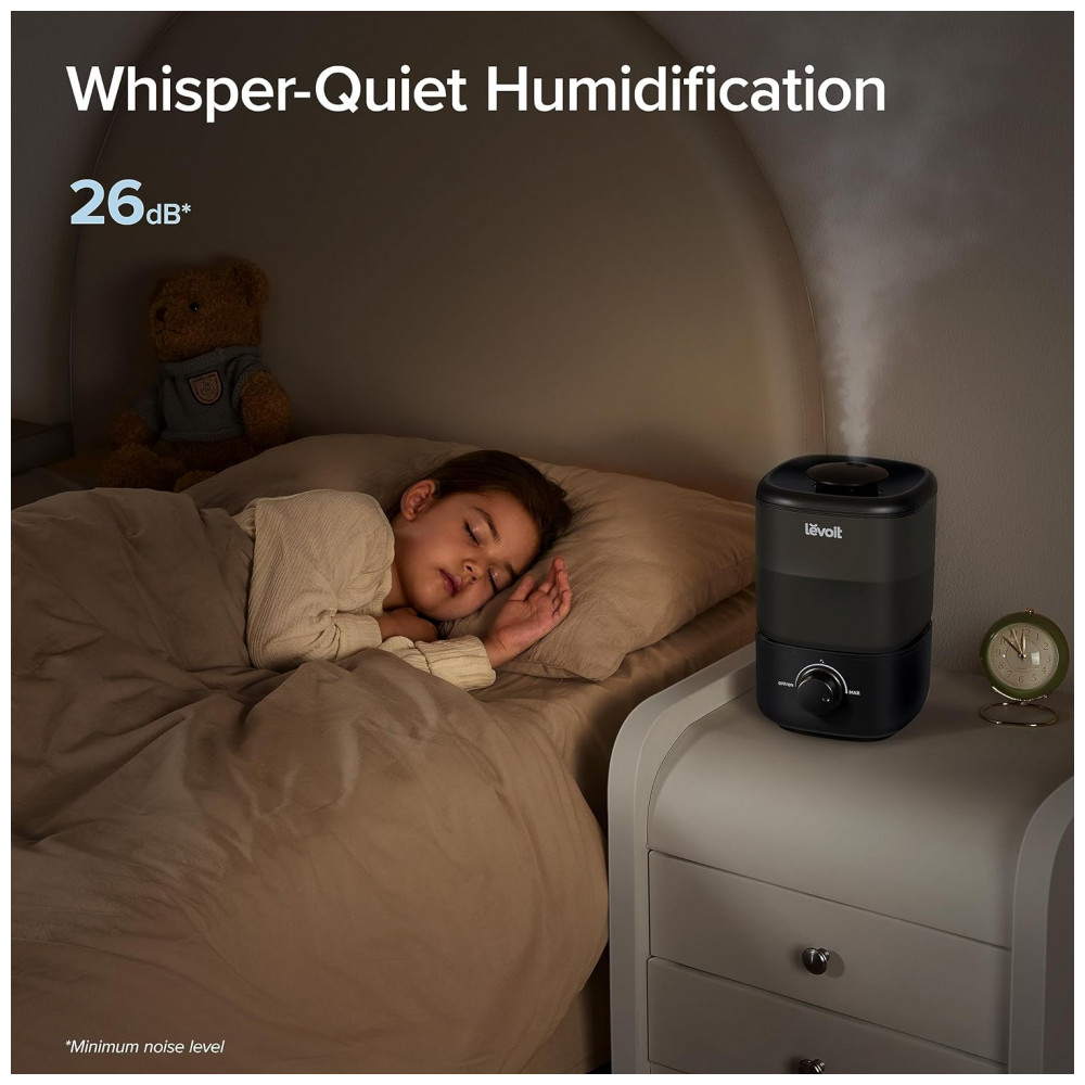 Umidificador Ultrassônico LEVOIT Classic 160 Preto 25L Top-Fill Operação Silenciosa Bico Giratório 360° Auto Desligamento 110V - Imagem 5