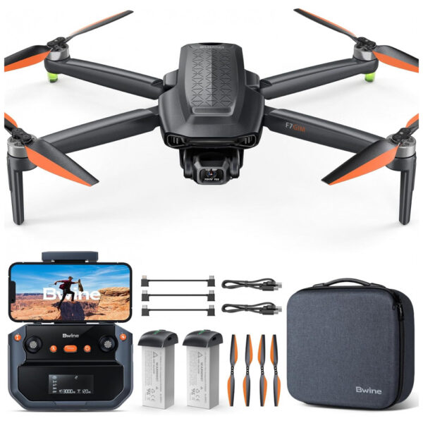 Drone Bwine F7GIM Pro com Câmera 6K UHD, Gimbal 3 Eixos sem Escova, Vídeo 4K30fps, Controle Inteligente por GPS para Adultos e Iniciantes,