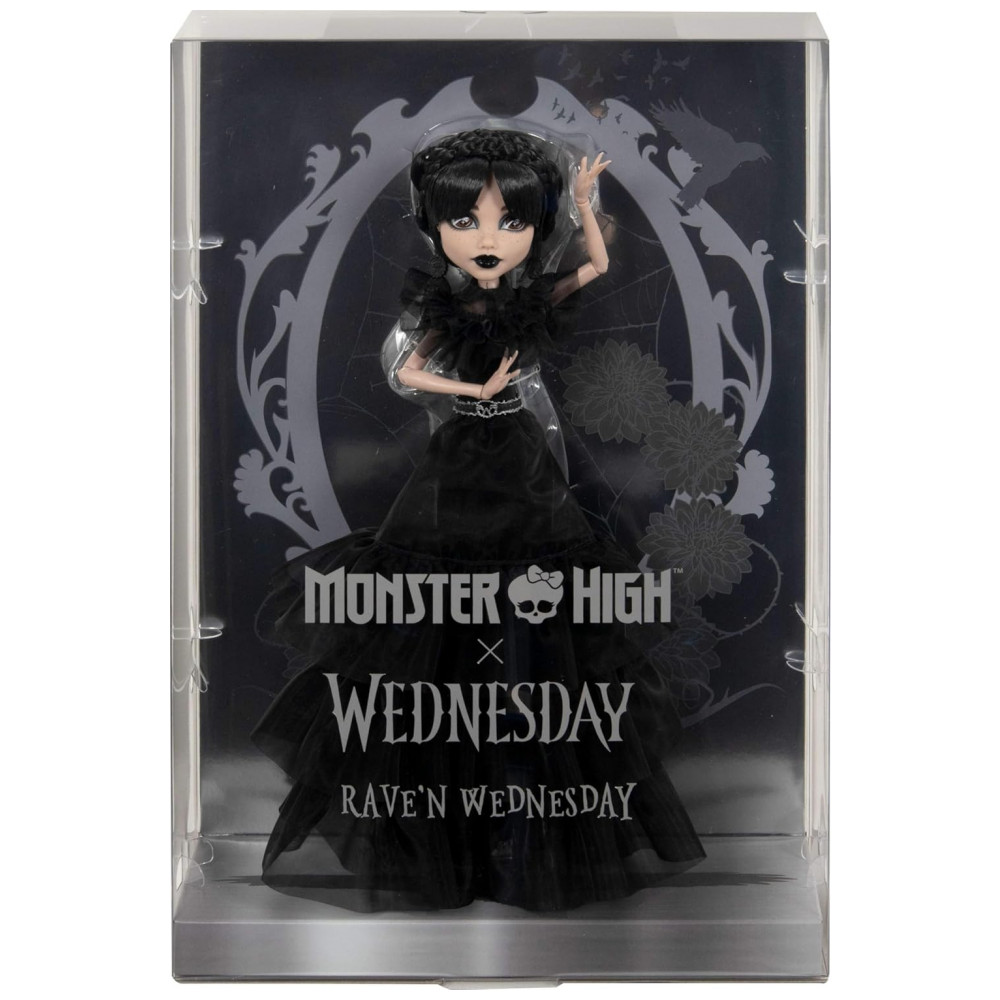 Boneca Monster High Rave'N Wednesday Doll HXJ03 – Coleção Monster High x Wednesday - Imagem 6