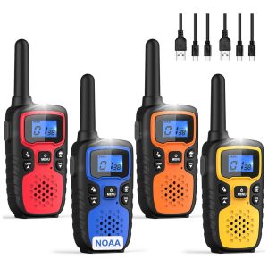 Rádio Comunicador Walkie Talkie Wishouse Longo Alcance Recarregáveis para Adultos Acessórios para Trilhas e Camping com Lanterna Sirene SOS