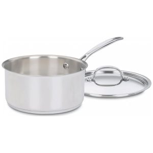 Panela Antiaderente com Tampa de Vidro 3 Litros Aço Inoxidável Cuisinart 7193 20