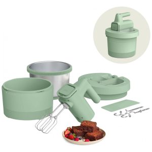 Batedeira elétrica 2 em 1 BELLA 33L com tigelas dupla função 200W seaglass 110V