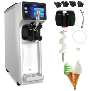 Máquina de Sorvete Soft Monosabor Comercial XPW Branco Alta Produção 45L Hopper 1000W 110V Modelo BQL-9200ST