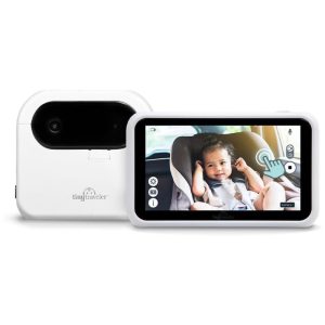 Babá Eletrônica sem Fio para Carro com Monitor de Video LCD Digital Câmera e Visão Noturna Tiny Traveler Branco