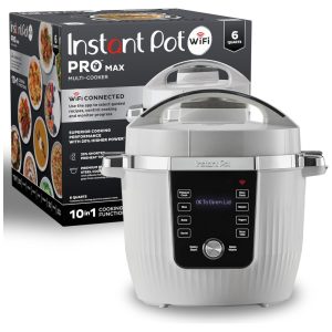 Panela de Arroz Instant Pot PRO Max Wi-Fi 10 em 1 Panela de Pressão Lenta Refoga Vapor Aquecer Arroz Iogurte Sous Vide Assar NutriBoost.
