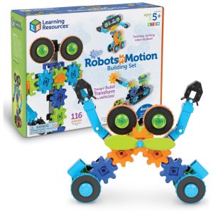 Learning Resources Gears! Gears! Gears! Robots in Motion – Kit STEM com 116 Peças para Construção de Robôs e Máquinas Crianças 5+