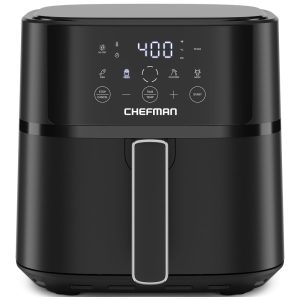 Fritadeira Elétrica Air Fryer 57L com 4 Predefinições 110V 1500W Chefman Preta