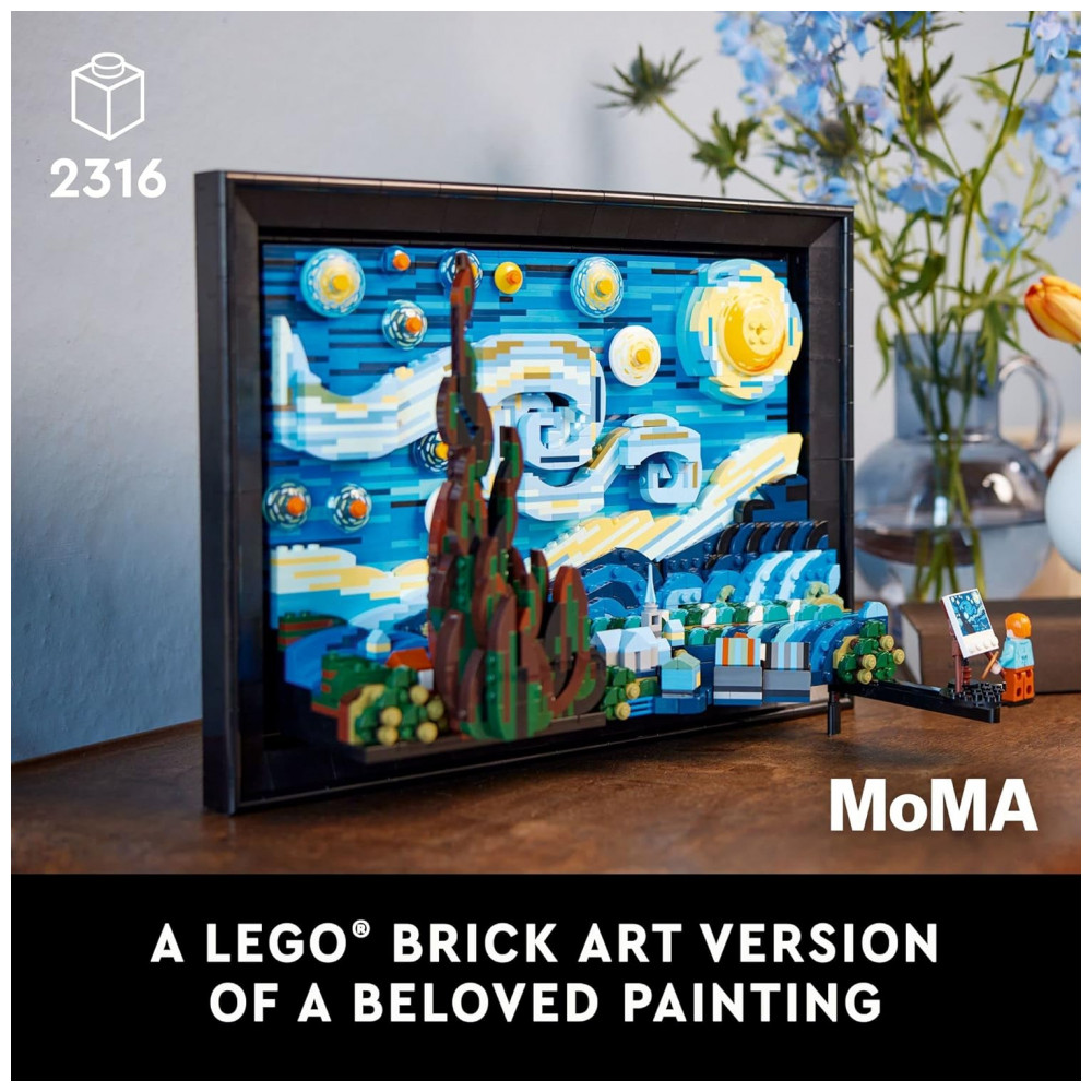 LEGO Ideas 21333 – Vincent van Gogh: A Noite Estrelada – Kit de Arte em Blocos para Adultos - Imagem 2