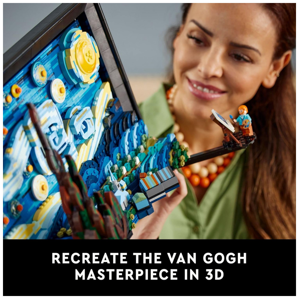 LEGO Ideas 21333 – Vincent van Gogh: A Noite Estrelada – Kit de Arte em Blocos para Adultos - Imagem 3
