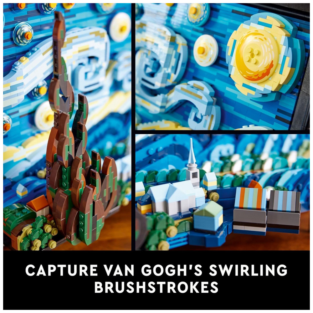 LEGO Ideas 21333 – Vincent van Gogh: A Noite Estrelada – Kit de Arte em Blocos para Adultos - Imagem 5