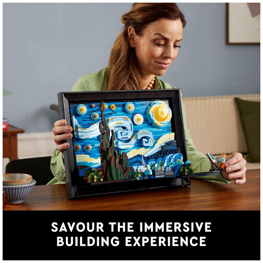LEGO Ideas 21333 – Vincent van Gogh: A Noite Estrelada – Kit de Arte em Blocos para Adultos - Imagem 6
