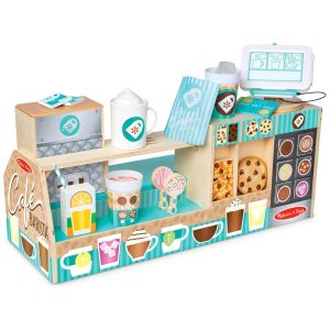 Balcão de Café Barista Infantil de Madeira com 35 Peças para Crianças Acima de 3 Anos Melissa & Doug