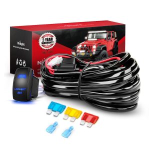 Luz LED Automotiva Decorativa Externa 12V DC 300W Resistência ao Derretimento NILIGHT 10014W Vermelho