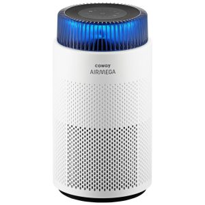 Purificador de Ar para Ambientes até 75m² com Filtro HEPA Temporizador Monitor de Qualidade Indicador de Filtro e Luz Noturna 110V 30W Coway AP-0823E Branco
