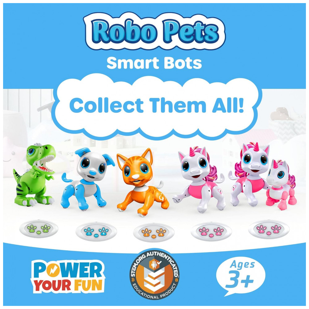 Robo Pets Gato Laranja – Robô Interativo com Controle Remoto, Gestos e Alimentação Programável para Crianças a Partir de 3 Anos - Imagem 6