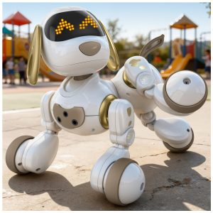 Cachorro robô inteligente Ruko 18011 com 30 expressões em LED controle remoto 24GHz gestos e modo de programação para crianças