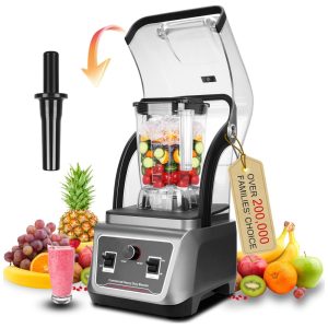 Liquidificador Comercial com Proteção à Prova de Som - Potente e Silencioso Autolimpante 2200WHijolla