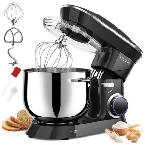 Batedeira 89L com 10 Velocidades Tigela de Aço Inoxidável e Acessórios 110V 660W Vezzio Preto