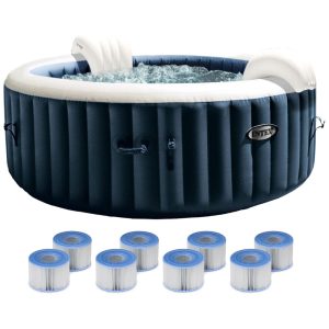 Spa Inflável Hidromassagem para 2 Pessoas com Filtros de Substituição Intex 28429EP Azul