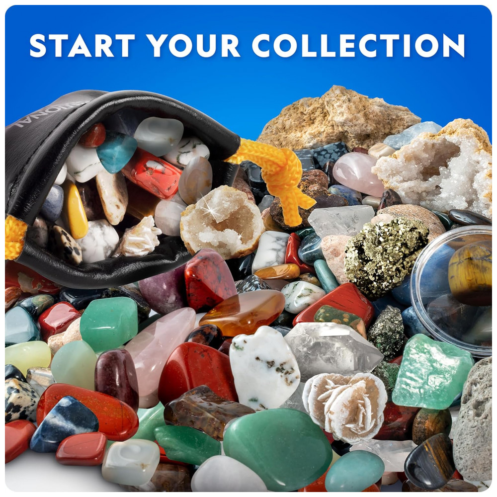 National Geographic Ultimate Rock, Mineral & Crystal Collection Kit – 300+ Peças de Pedras, Cristais e Geodos para Crianças, Atividade STEM, Multicolor - Imagem 2
