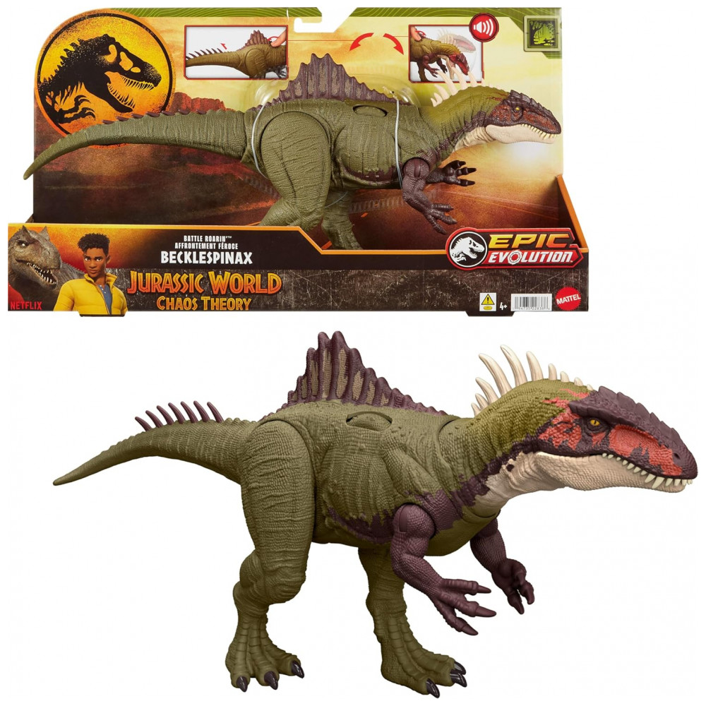 Dinossauro Jurassic World Chaos Theory Becklespinax Mattel 43cm Sons Ataques Espinhos Extensíveis Articulado Pilhas Inclusas