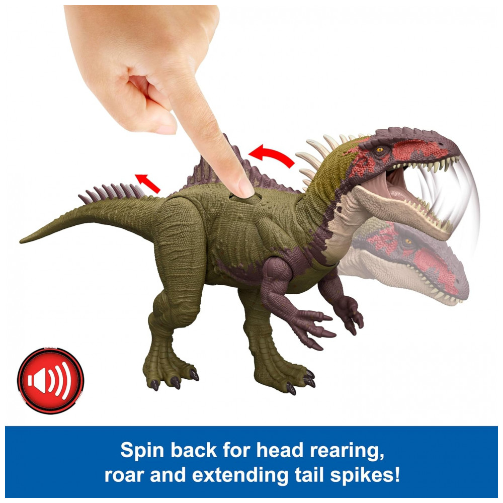 Dinossauro Jurassic World Chaos Theory Becklespinax Mattel 43cm Sons Ataques Espinhos Extensíveis Articulado Pilhas Inclusas - Imagem 5