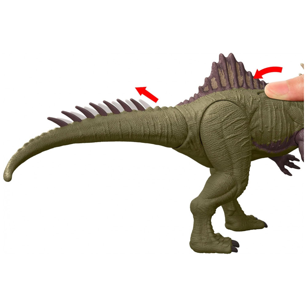 Dinossauro Jurassic World Chaos Theory Becklespinax Mattel 43cm Sons Ataques Espinhos Extensíveis Articulado Pilhas Inclusas - Imagem 6