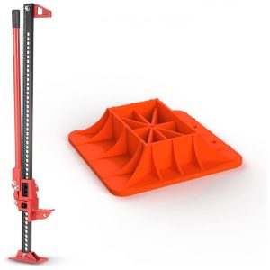 Macaco de Alta Elevação Offroad até 3 Ton com Jack Base Mate Placa de Suporte para Pneu de Alta Elevação Offroad 4x4 Kit de Recuperação de Neve e Lama e Areia BUNKER INDUST