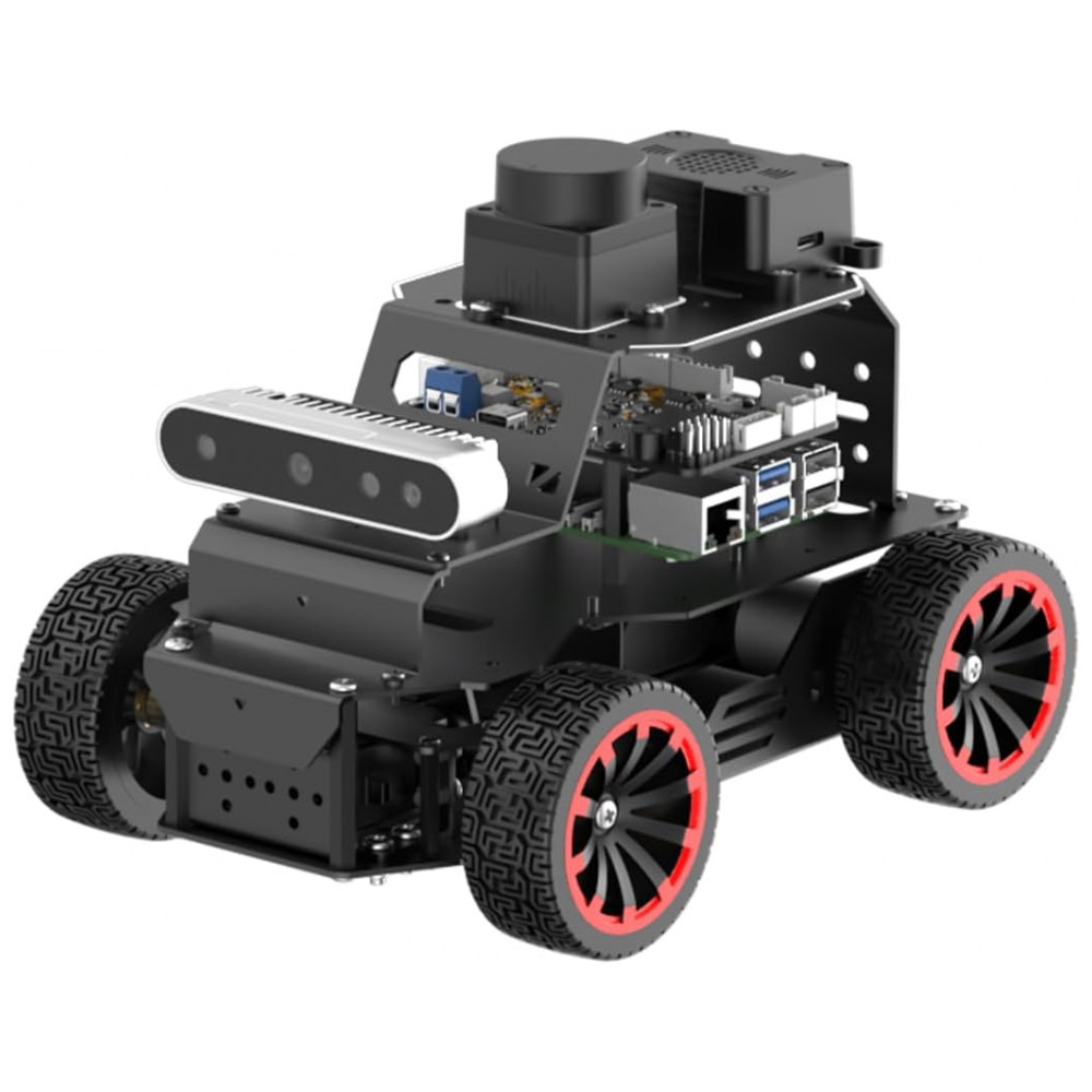 Hiwonder MentorPi A1 – Robô Educacional com Chassi Ackermann ROS2 e Suporte a ChatGPT – Kit Avançado com Câmera 3D Lidar TOF e Navegação Autônoma
