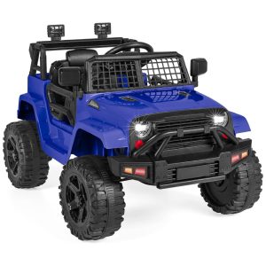 Caminhão Elétrico Infantil 12V da Best Choice Products com Controle Remoto para Pais Suspensão de Molas Luzes de LED Porta AUX - Azul