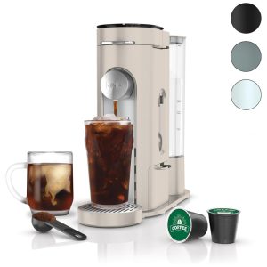 Cafeteira Programável 4 em 1 para Capsulas ou Café Moído Frio ou Quente com Batetor de Leite 110V Ninja PB041ST Cinza Pedra