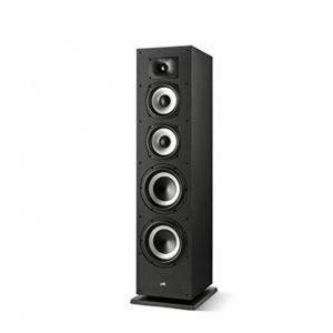 Caixa acústica torre Polk Audio Monitor XT70 grande 2 vias com woofers de 165 cm e radiadores passivos de 203 cm unidade na cor preto