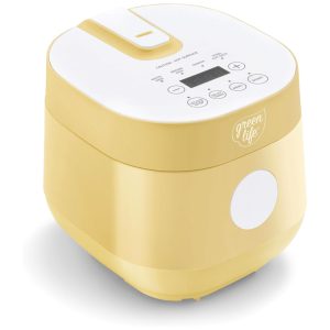 Panela de Arroz Digital GreenLife 4 Xícaras Livre de PFAS e PFOA Potável Cerâmico Removível Seguro para Lava-louças Presets Automáticos.