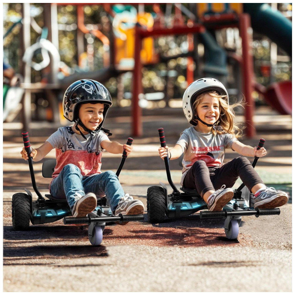 Hoverboard com Assento para Crianças e Adultos, Auto Balanceamento 6,5 e 8,5 polegadas, Bluetooth com Luzes LED Coloridas - Kart com Rodas Grandes 8,5" - Imagem 6