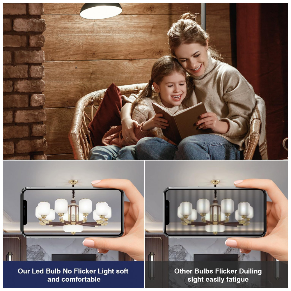 Lâmpada de Milho LED 6 Pack 20W Equivalente a 200W 2500 Lúmens 5000K Branco Luz do Dia para Ambientes Internos e Externos - HJFF - Imagem 5