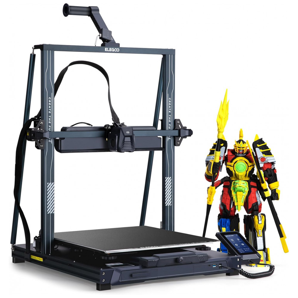 Impressora 3D ELEGOO Neptune 4 Max, Impressão Rápida de 500mm/s, Suporte a Impressão a 300°C, Nivelamento Automático e Extrusora de Transmissão Direta,