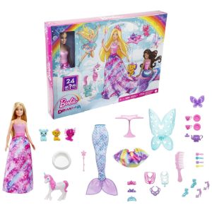 Caixa Surpresa Barbie Dreamtopia Fairytale com Boneca Barbie e 24 Acessórios Surpresa HGM66