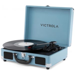 Victrola Journey II 2025 Modelo Bluetooth Toca-discos Portátil com Caixas de Som Estéreo Integradas de Alta Qualidade Graves Aprimorados Toca-discos